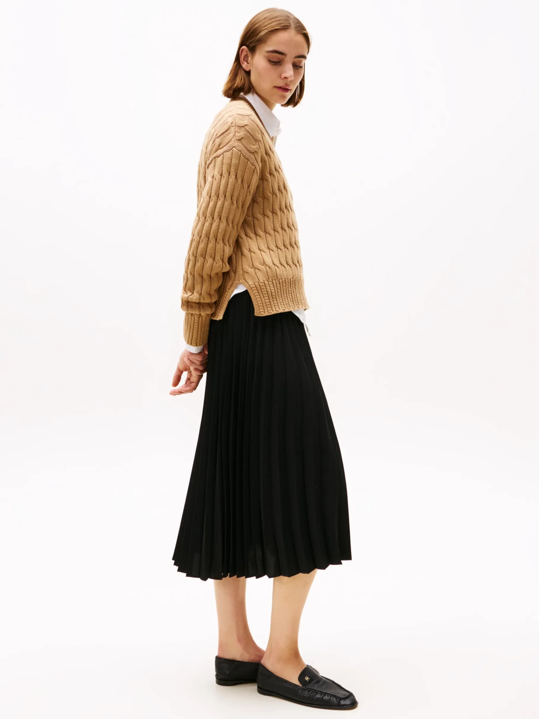 Tommy Hilfiger Midi-Faltenrock BLACK Shop