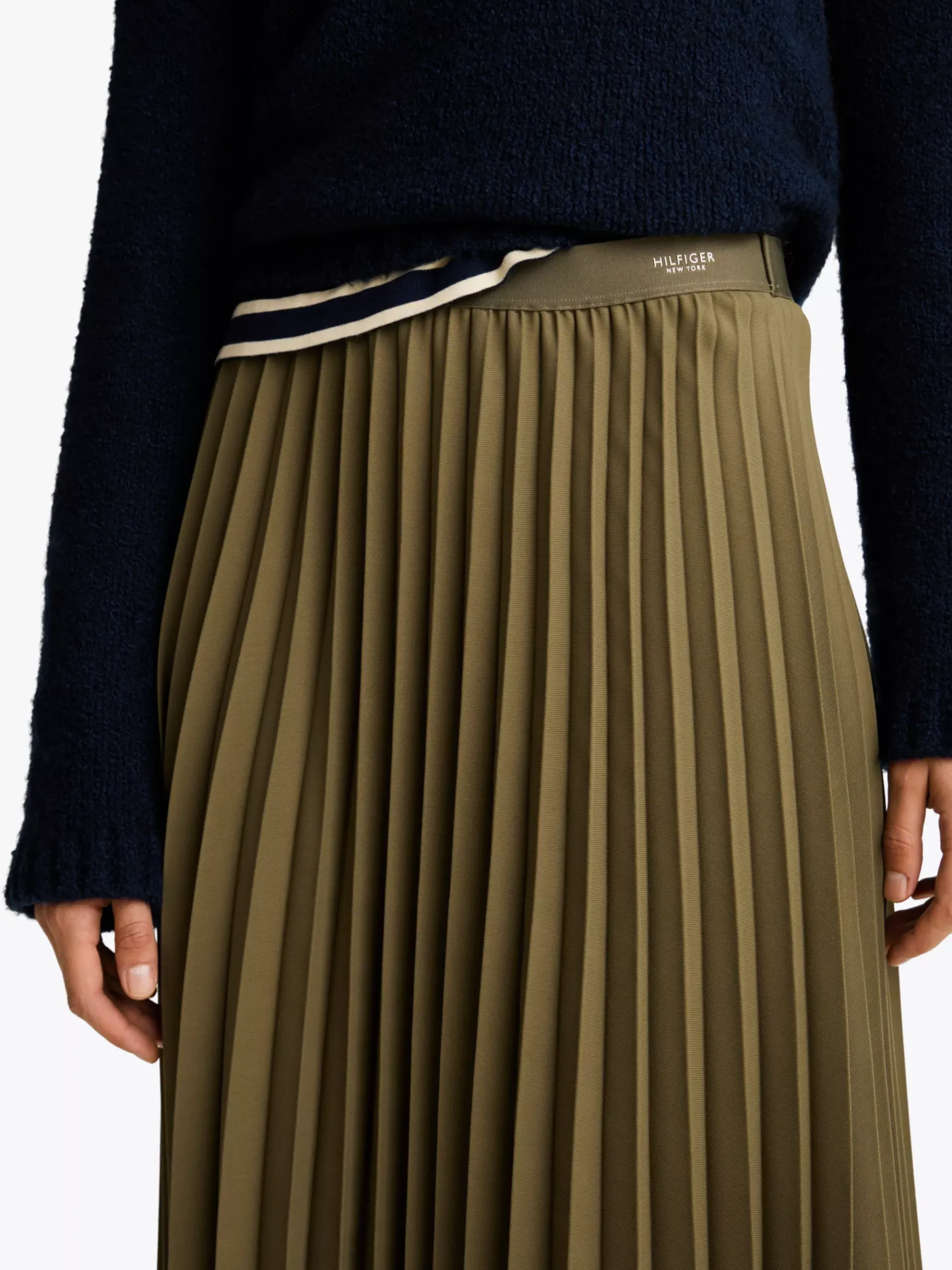 Tommy Hilfiger Midi-Faltenrock UTILITY OLIVE Best