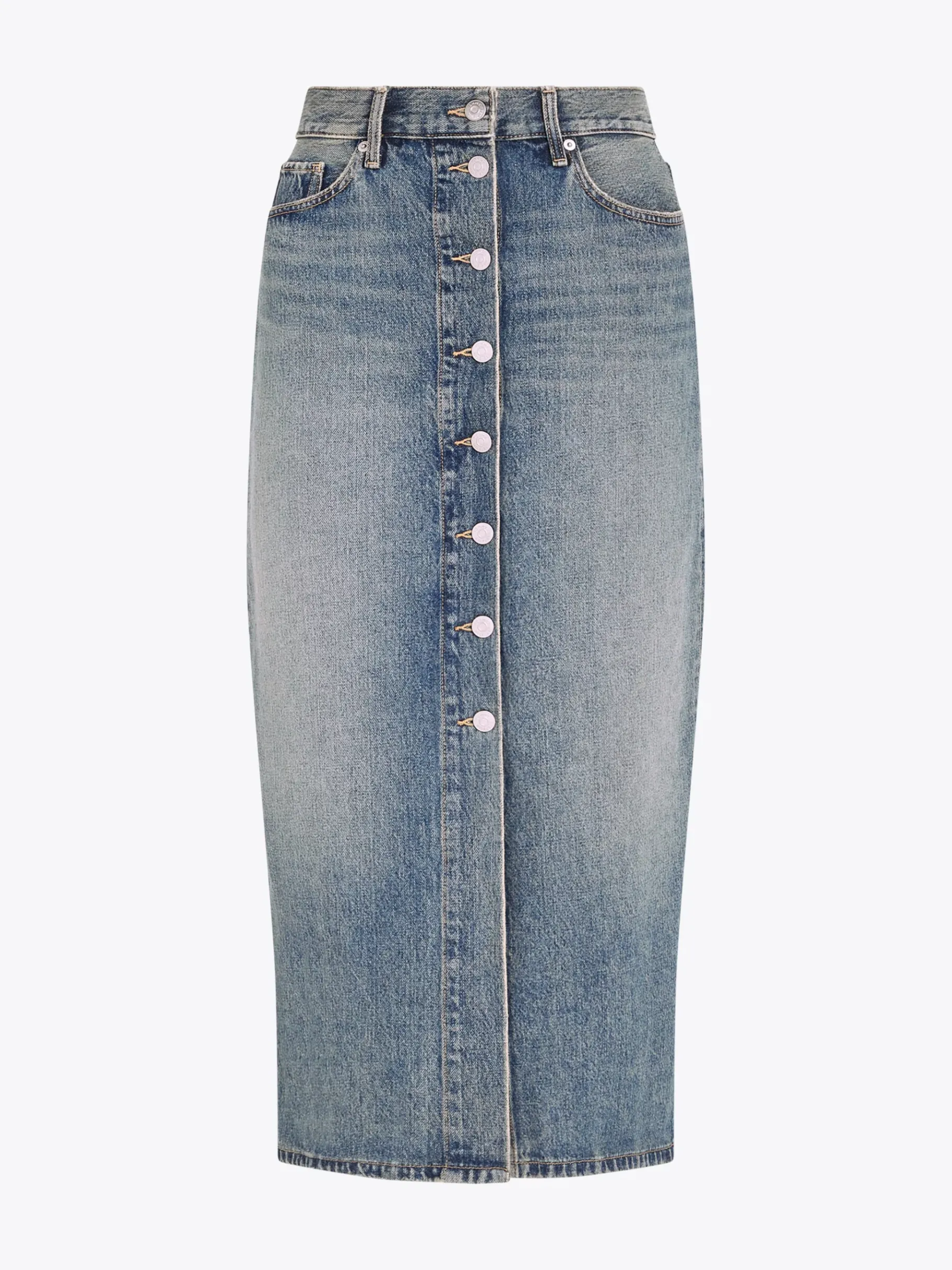 Tommy Hilfiger Midi-Jeansrock mit hohem Bund MEG Flash Sale
