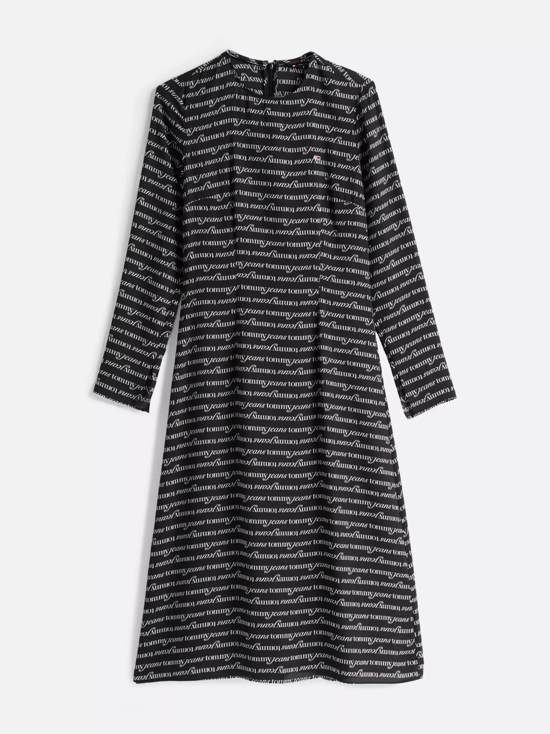 Tommy Hilfiger Midikleid mit Logoprint BLACK HYBRID LOGO AOP Hot