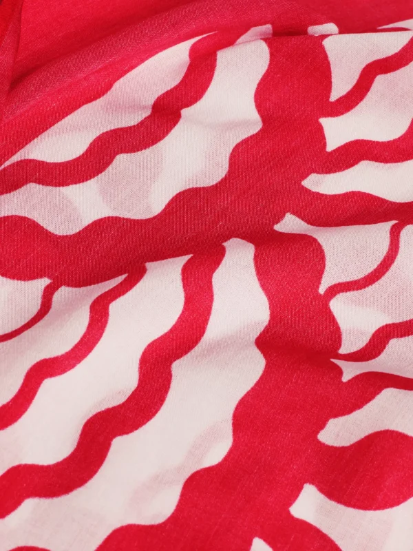 Tommy Hilfiger Midi-Pareo mit Muschel-Print OVERSIZED GEO WAVE PRIMARY RED Fashion