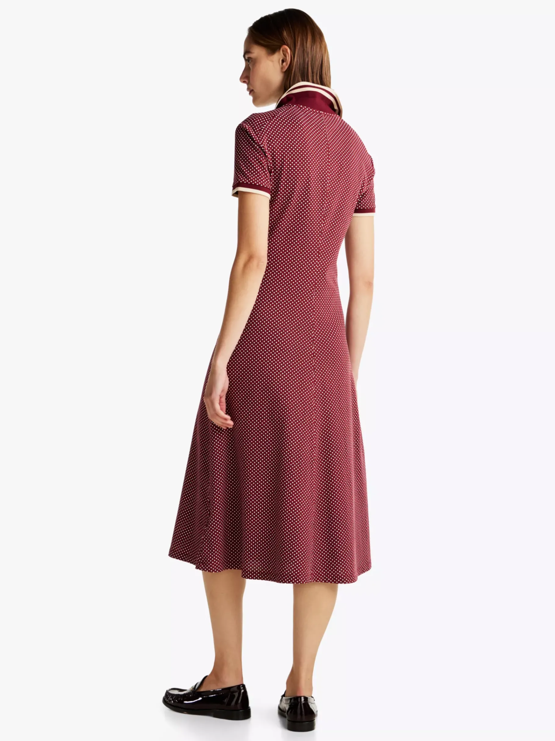 Tommy Hilfiger Midi-Polokleid mit Print MINI OUTLINE FLAG REGATTA RED Outlet