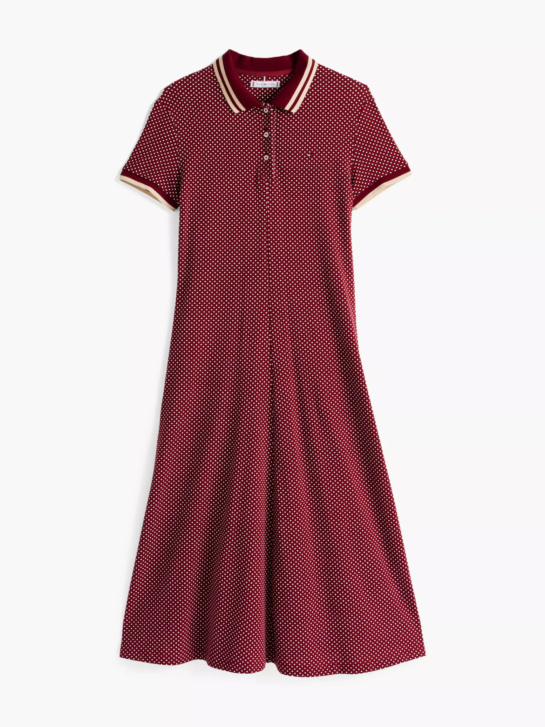 Tommy Hilfiger Midi-Polokleid mit Print MINI OUTLINE FLAG REGATTA RED Outlet