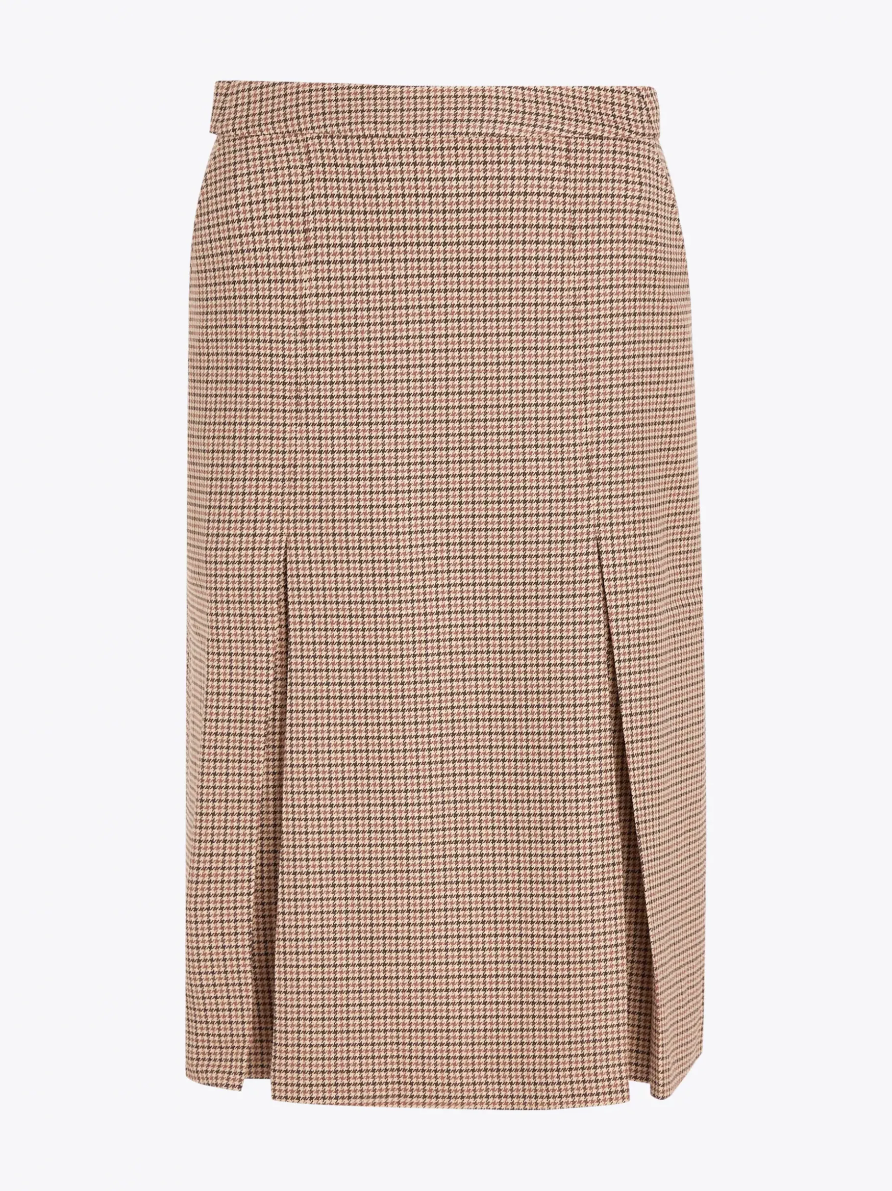 Tommy Hilfiger Midi-Rock mit Hahnentrittmuster BROWN HOUNDSTOOTH Outlet