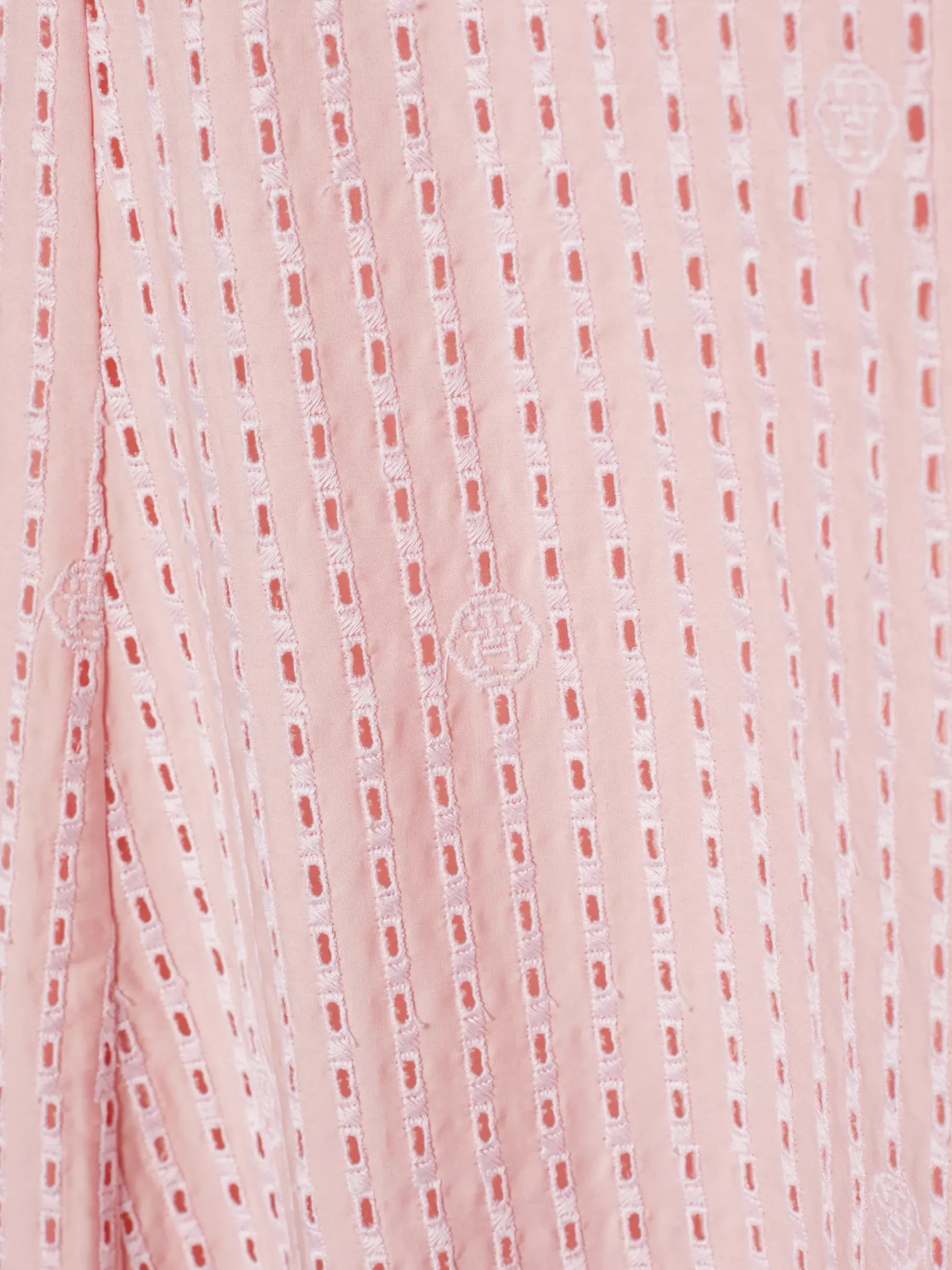 Tommy Hilfiger Midi-Trägerkleid mit Lochstickerei LIGHT PINK ALLOVER BRODERY Outlet