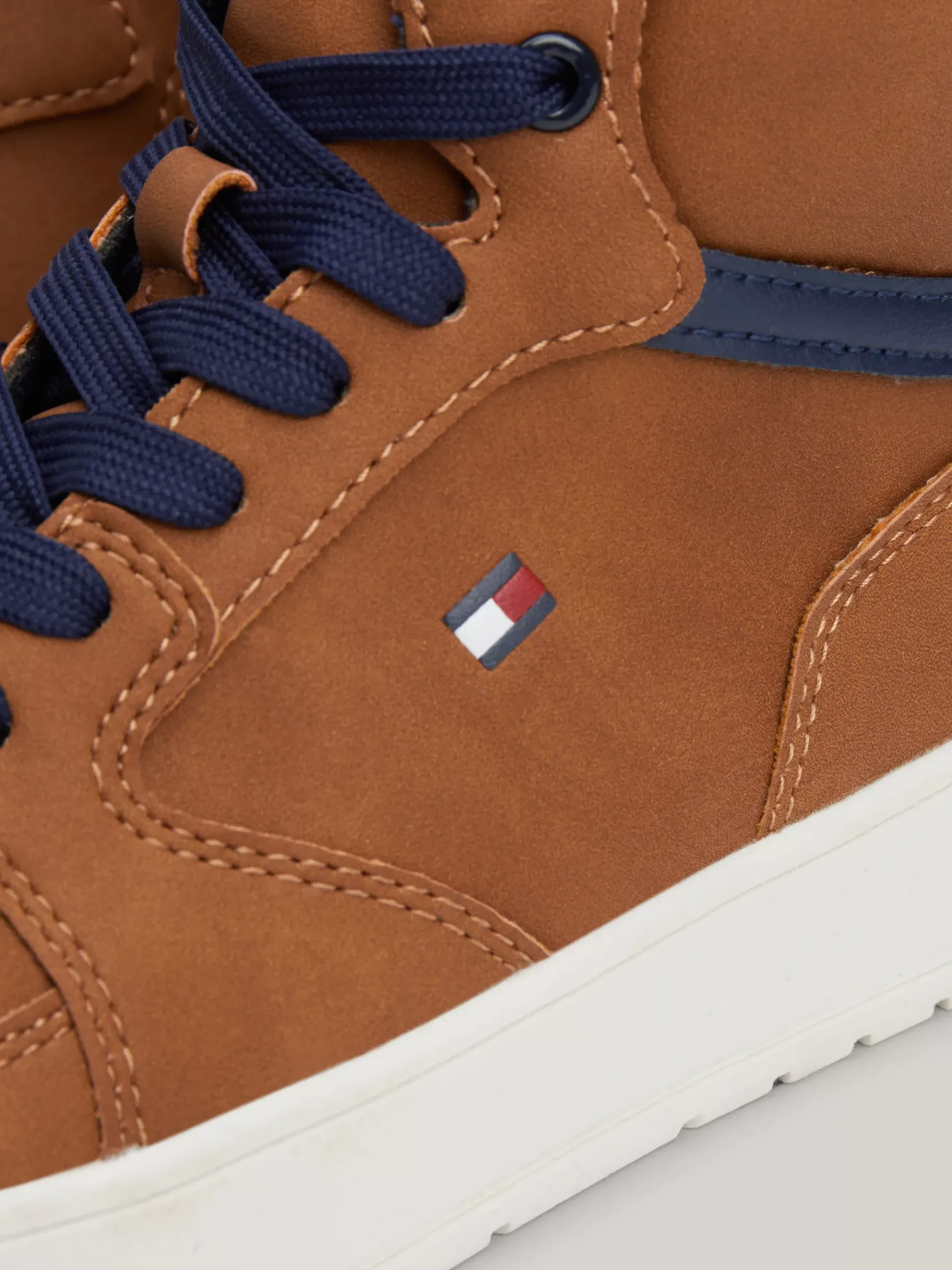 Tommy Hilfiger Mid-Top Lace-up Sneaker TOBACCO Cheap