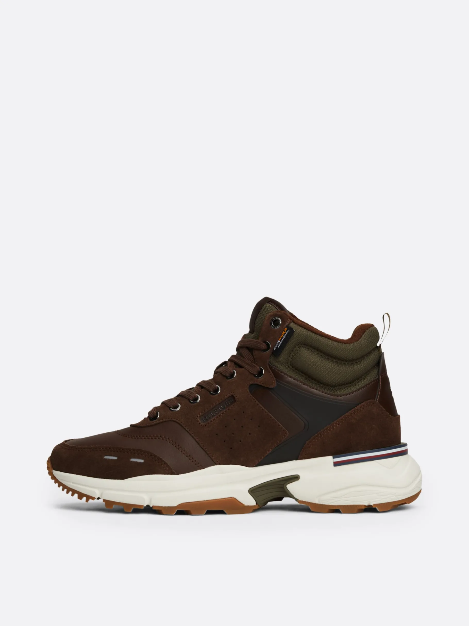 Tommy Hilfiger Mid-Top Runner-Sneaker aus Wildleder COCOA Sale