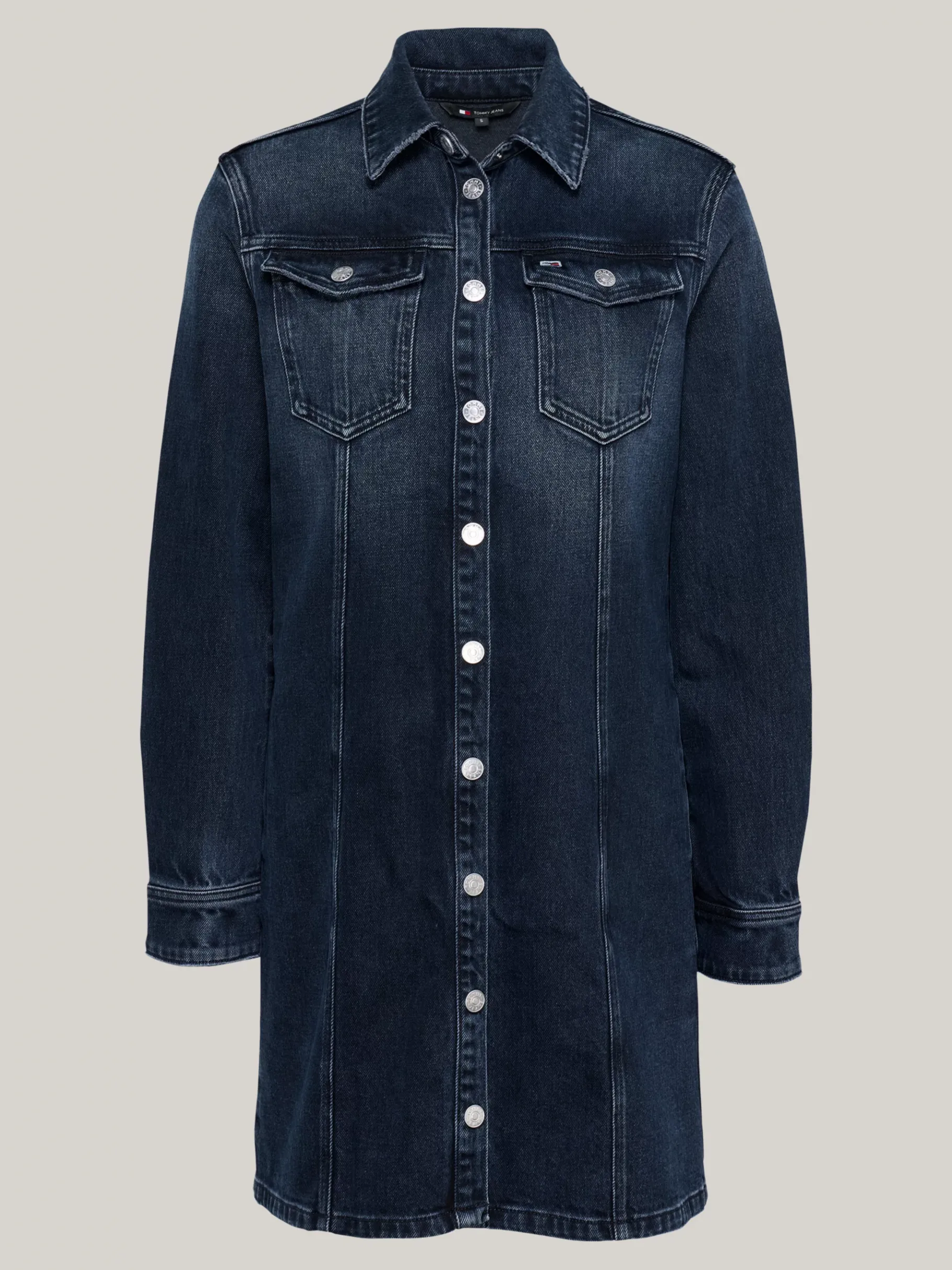 Tommy Hilfiger Mini-Hemdkleid aus Denim in A-Linie DENIM DARK Best Sale