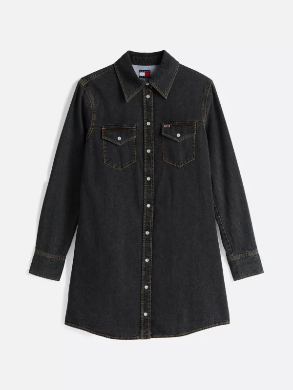 Tommy Hilfiger Mini-Hemdkleid aus Denim im Western-Stil DENIM BLACK Cheap