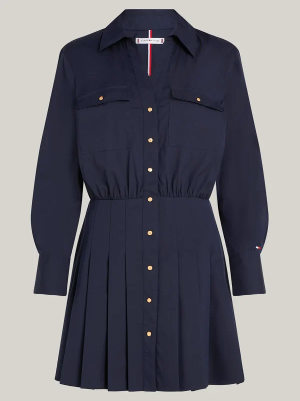 Tommy Hilfiger Mini-Hemdkleid mit Falten DESERT SKY Best Sale