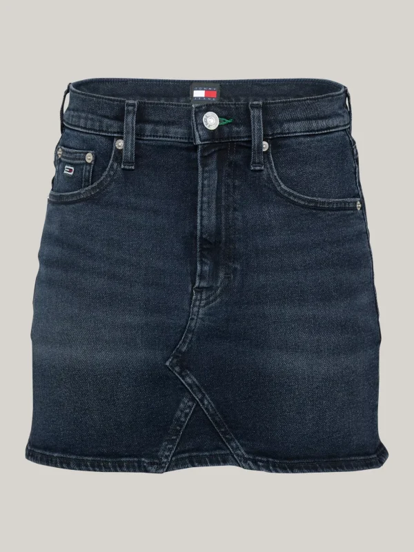 Tommy Hilfiger Mini-Jeansrock mit mittelhohem Bund DENIM DARK Hot