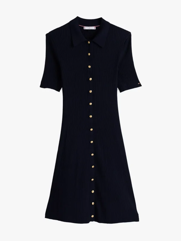 Tommy Hilfiger Mini-Polokleid mit Knopfleiste DESERT SKY Fashion