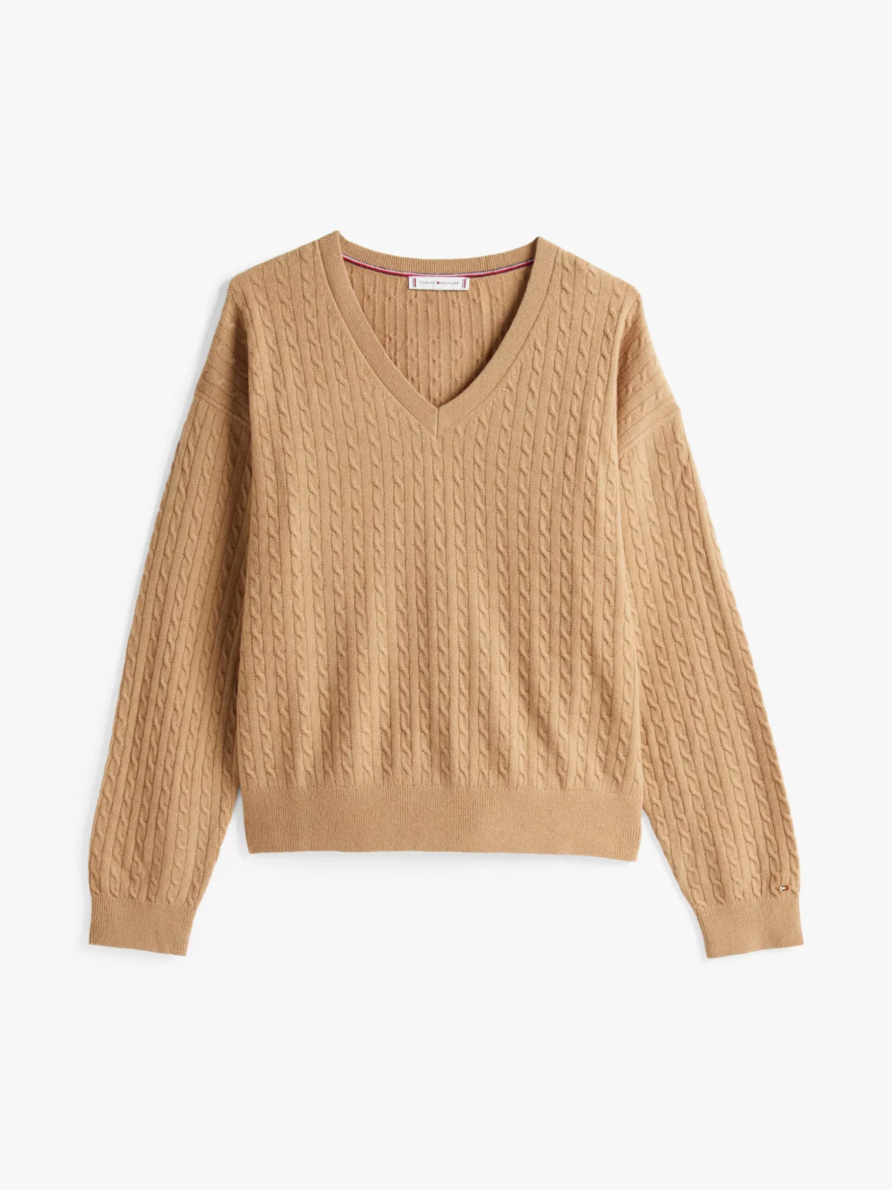 Tommy Hilfiger Mini-Zopfstrick-Pullover mit Wolle SAFARI CANVAS Best Sale