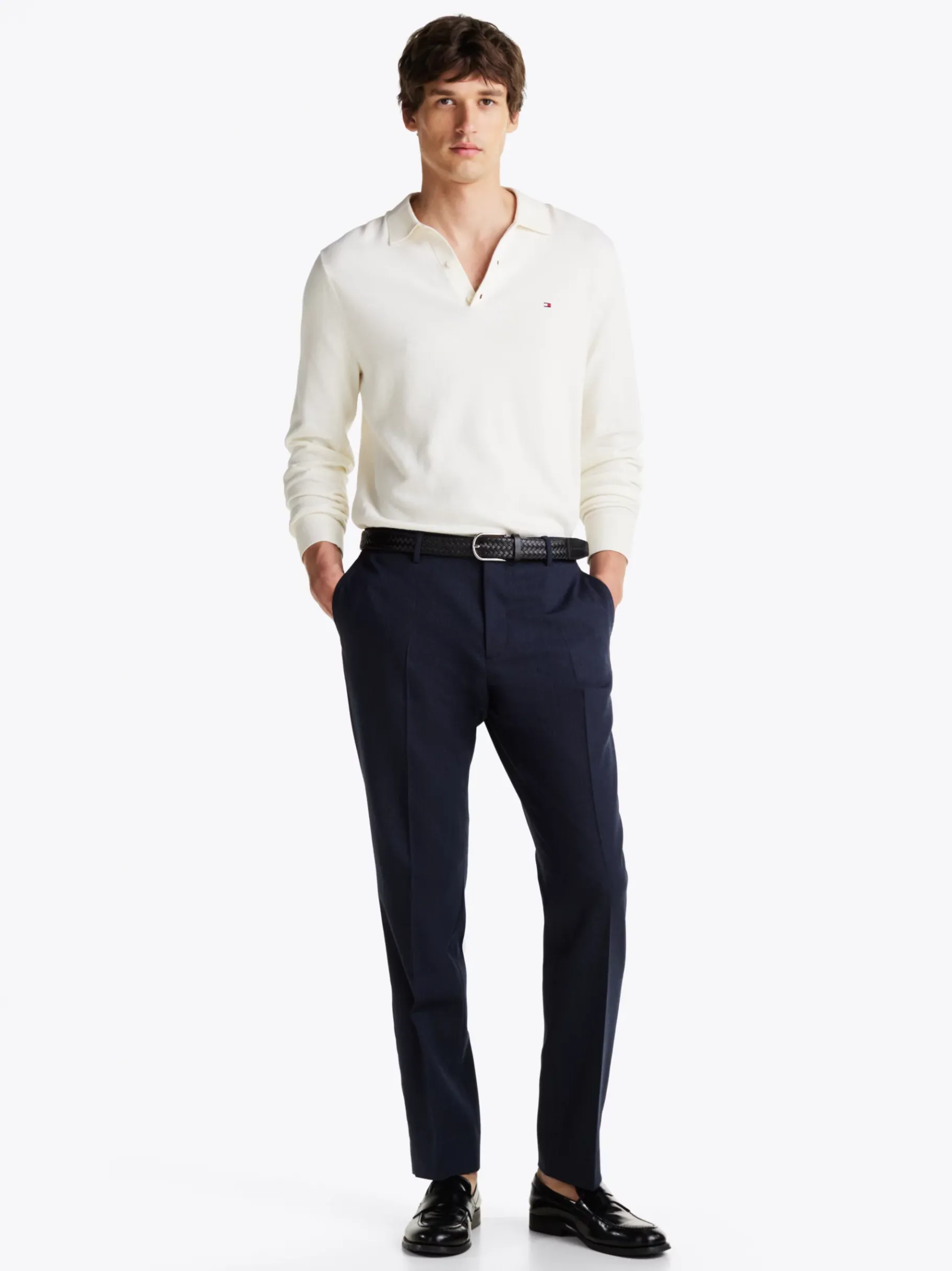 Tommy Hilfiger Mouliné-Hose aus Wollmix BLUE Online