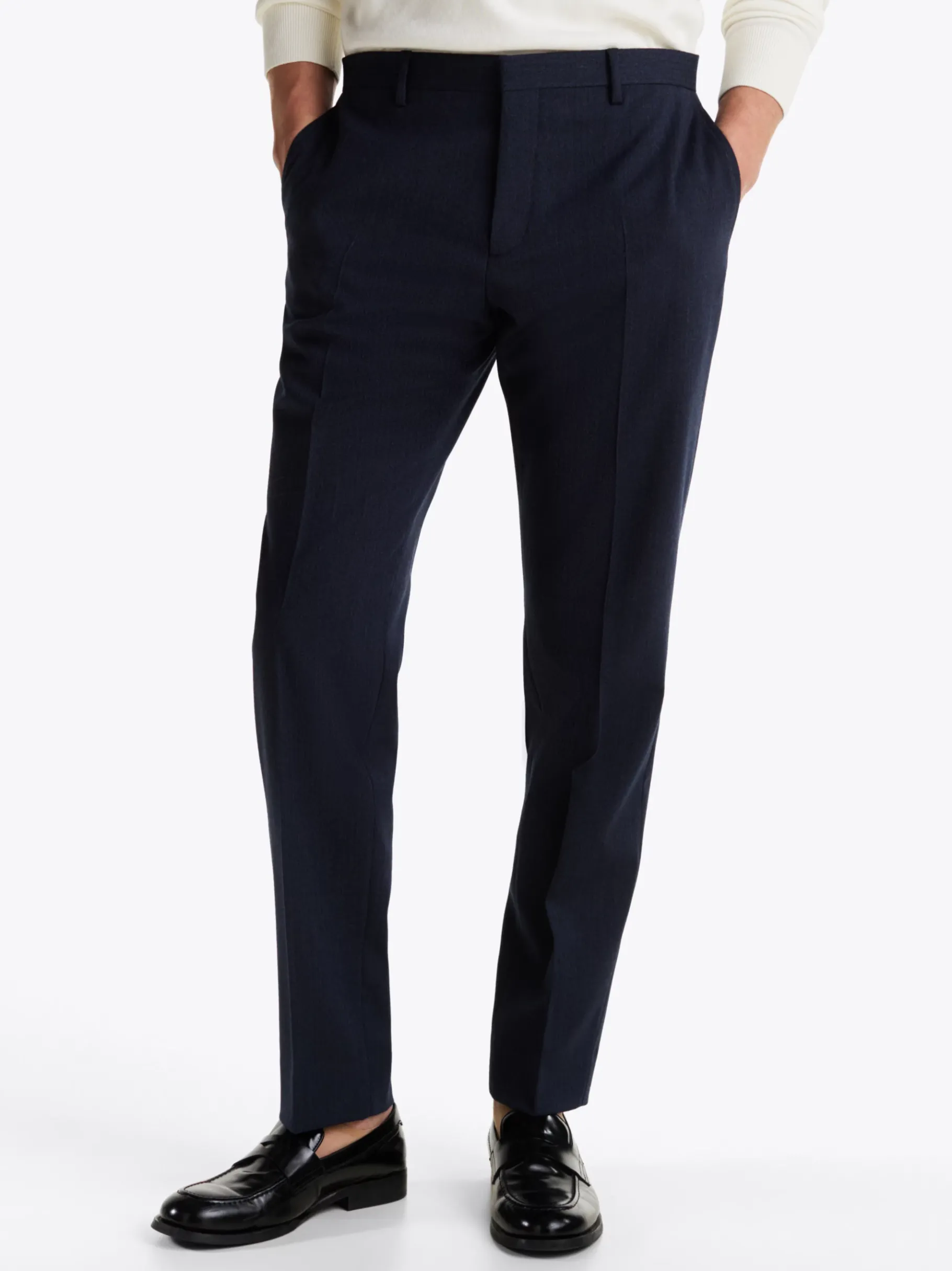 Tommy Hilfiger Mouliné-Hose aus Wollmix BLUE Online