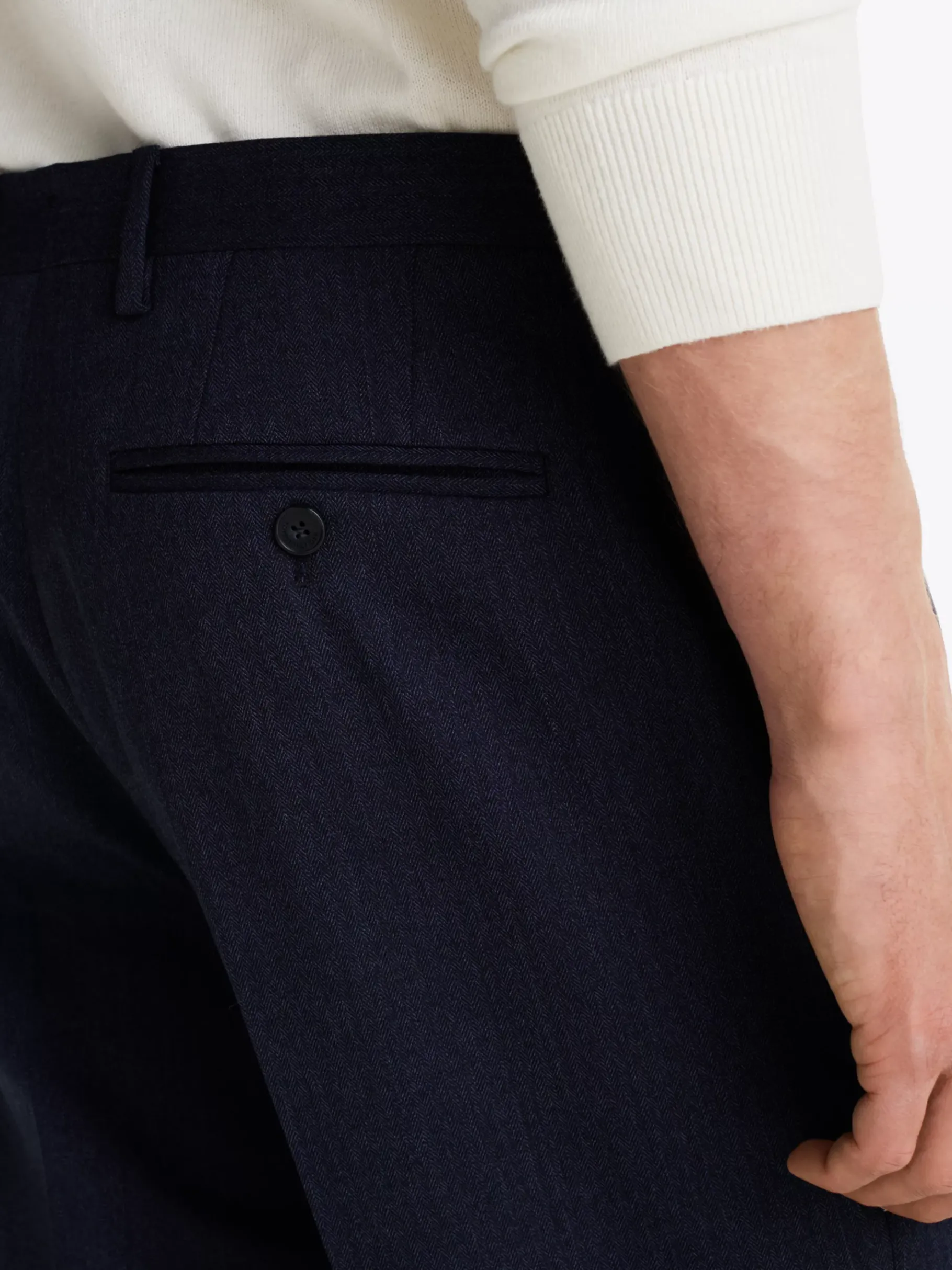 Tommy Hilfiger Mouliné-Hose aus Wollmix BLUE Online