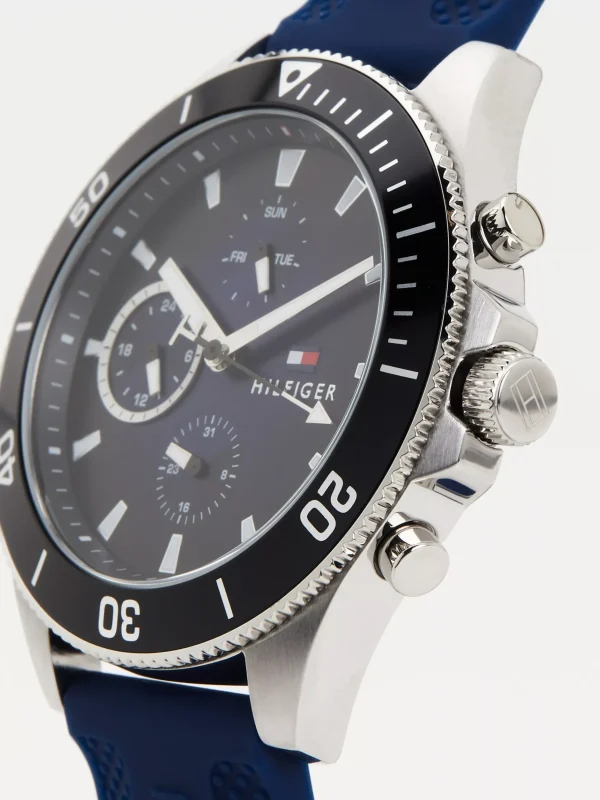 Tommy Hilfiger Multifunktions-Uhr mit blauem Silikonarmband BLUE Online