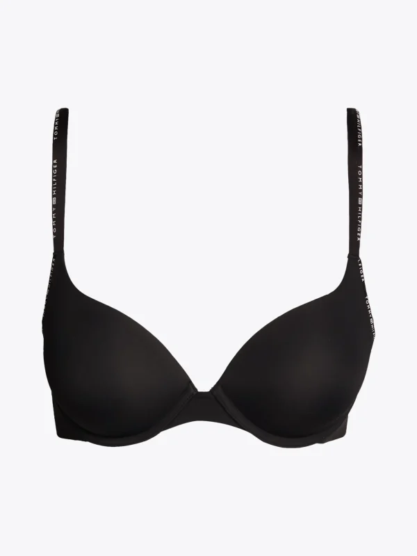 Tommy Hilfiger Nahtloser Push-up-BH mit tiefem Dekolleté BLACK Clearance