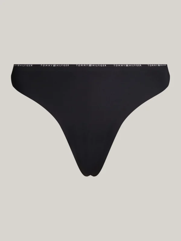 Tommy Hilfiger Nahtloser String mit Logomuster BLACK New