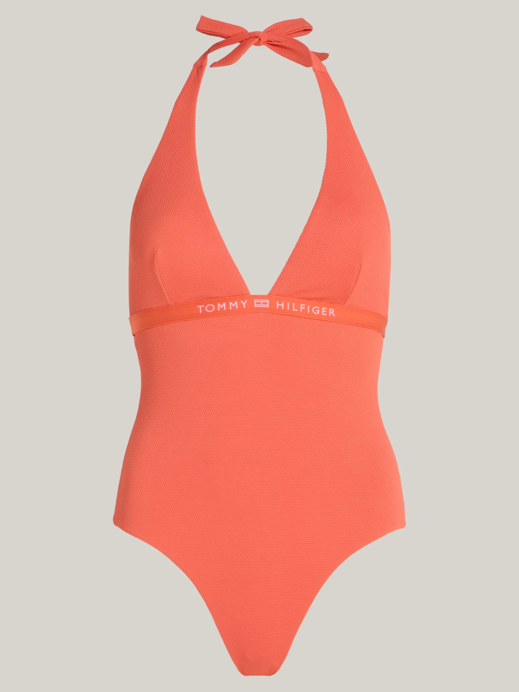 Tommy Hilfiger Neckholder-Badeanzug mit Logo MOSAIC VERMILLION Outlet