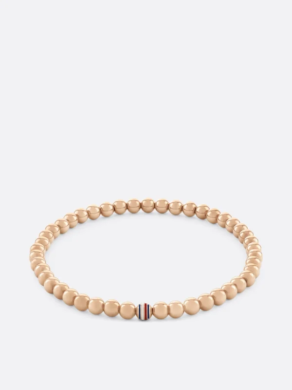 Tommy Hilfiger Nelkenvergoldetes Perlen-Armband mit Branding ROSE GOLD Online