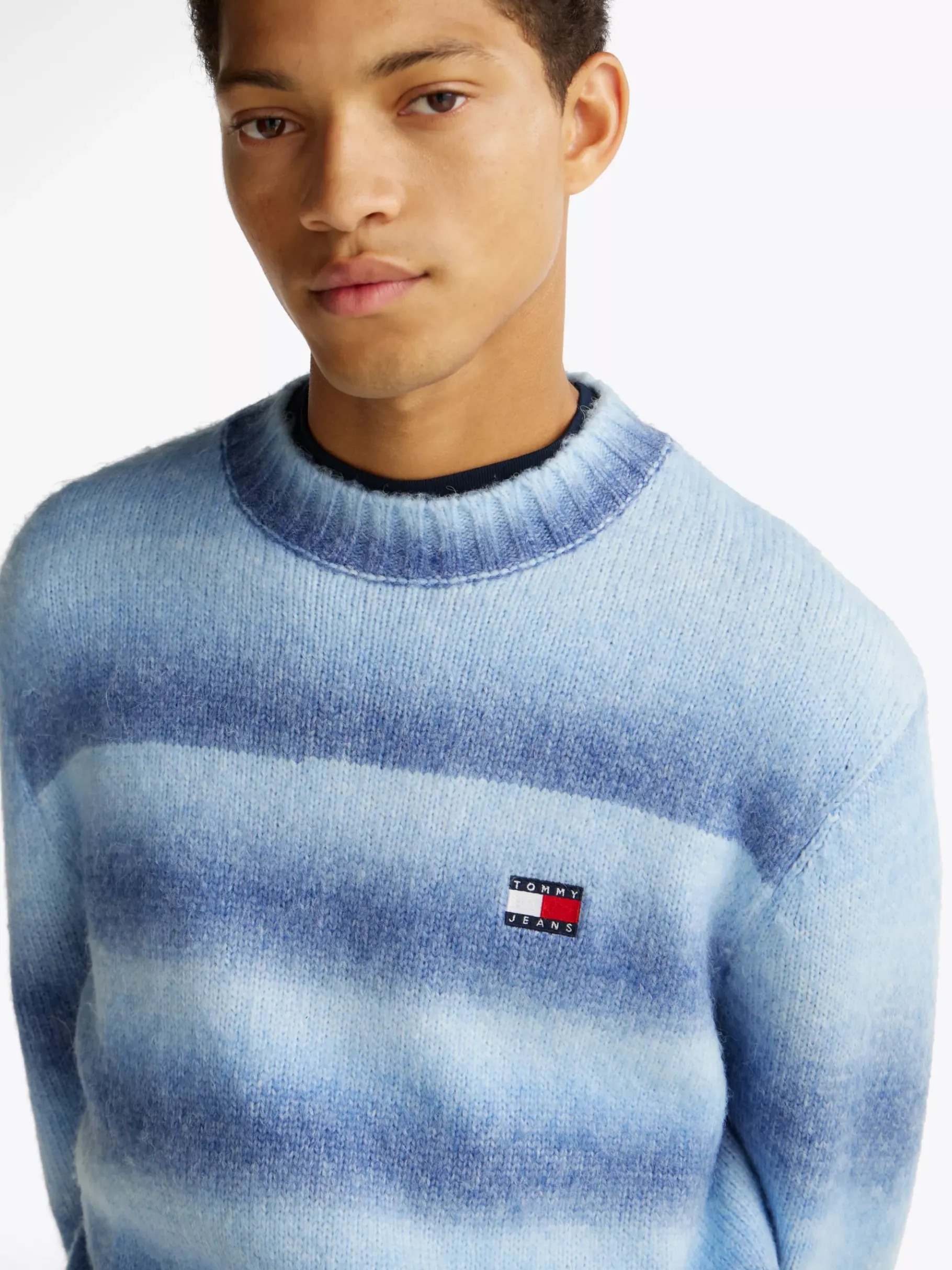 Tommy Hilfiger Ombré-Pullover mit Wolle SUGARPLUM BLUE Sale