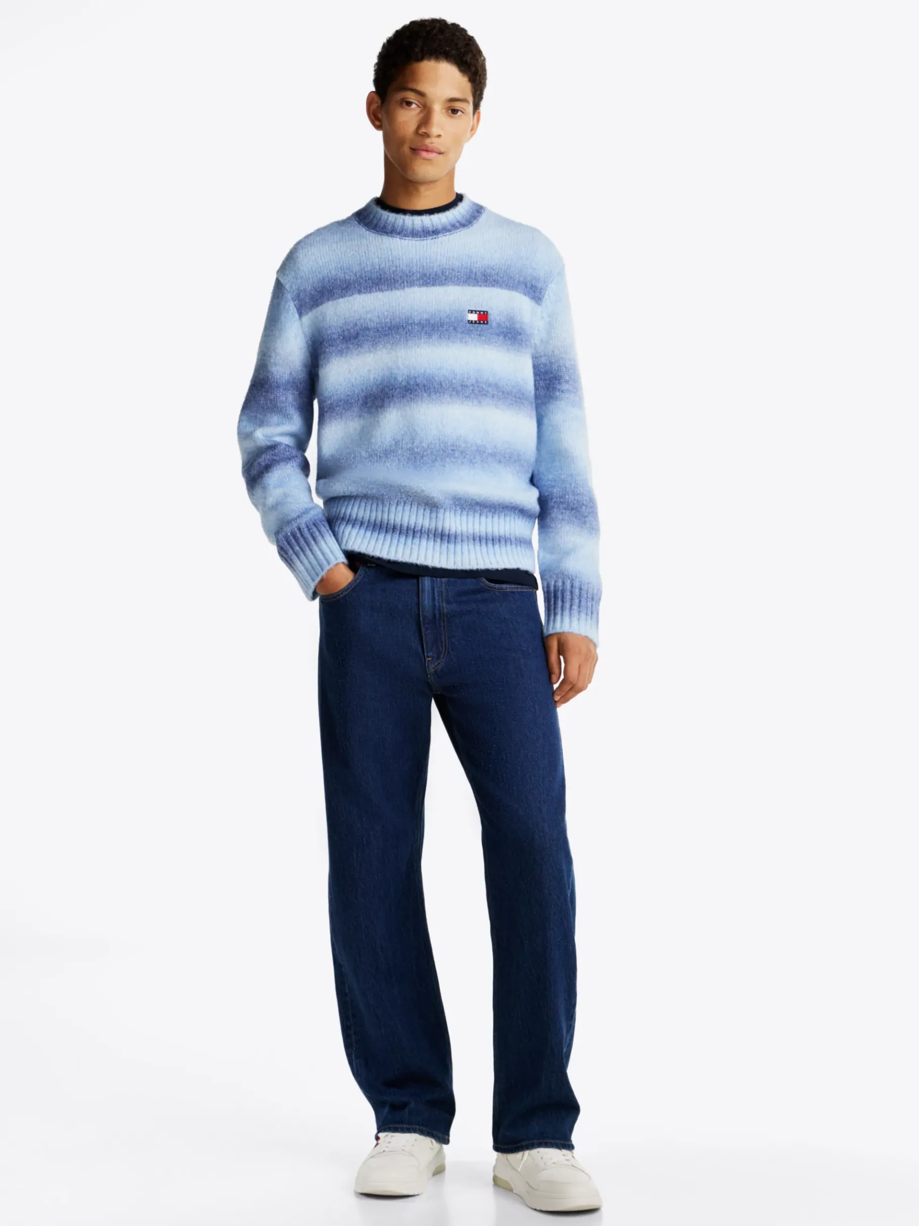 Tommy Hilfiger Ombré-Pullover mit Wolle SUGARPLUM BLUE Sale