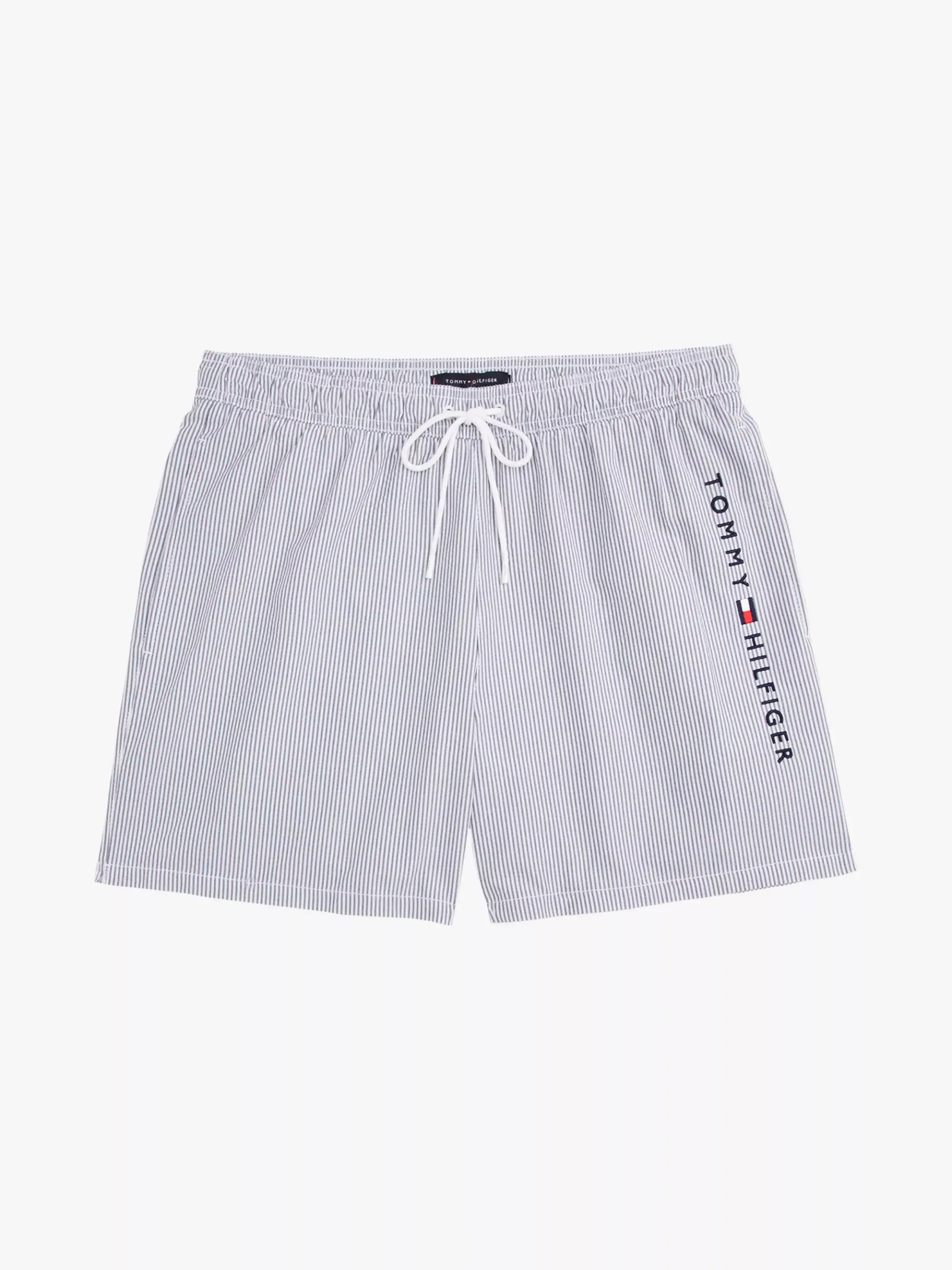 Tommy Hilfiger Original mittellange gestreifte Badeshorts ITHACA WHITE DESERT SKY Outlet