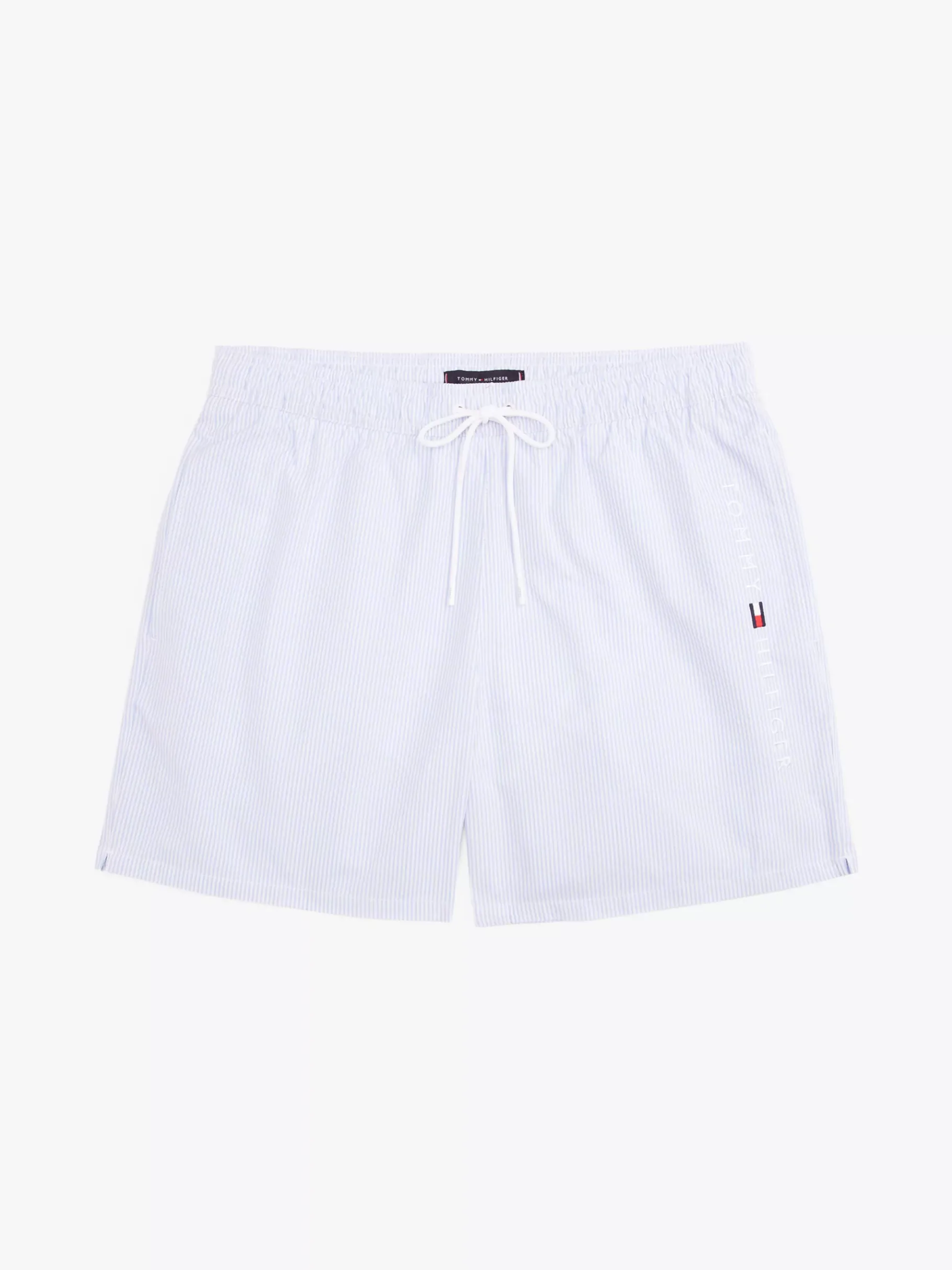 Tommy Hilfiger Original mittellange gestreifte Badeshorts ITHACA WHITE SWEET BLUE Clearance