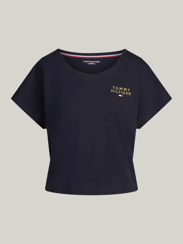 Tommy Hilfiger Original Pyjama-T-Shirt mit Logo DESERT SKY Best Sale