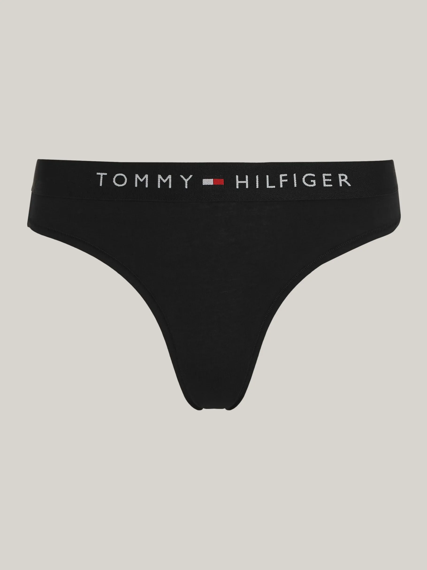 Tommy Hilfiger Original String mit Logo auf dem Taillenbund BLACK Best Sale
