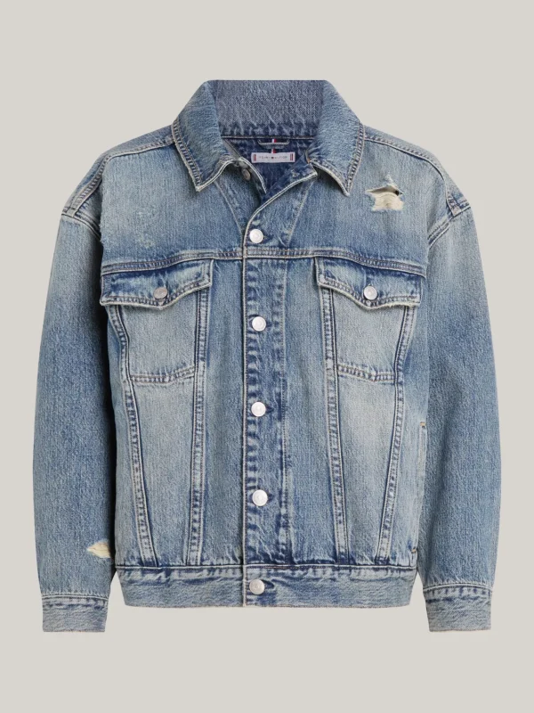 Tommy Hilfiger Oversized Fit Jeansjacke im Used Look MEG Store