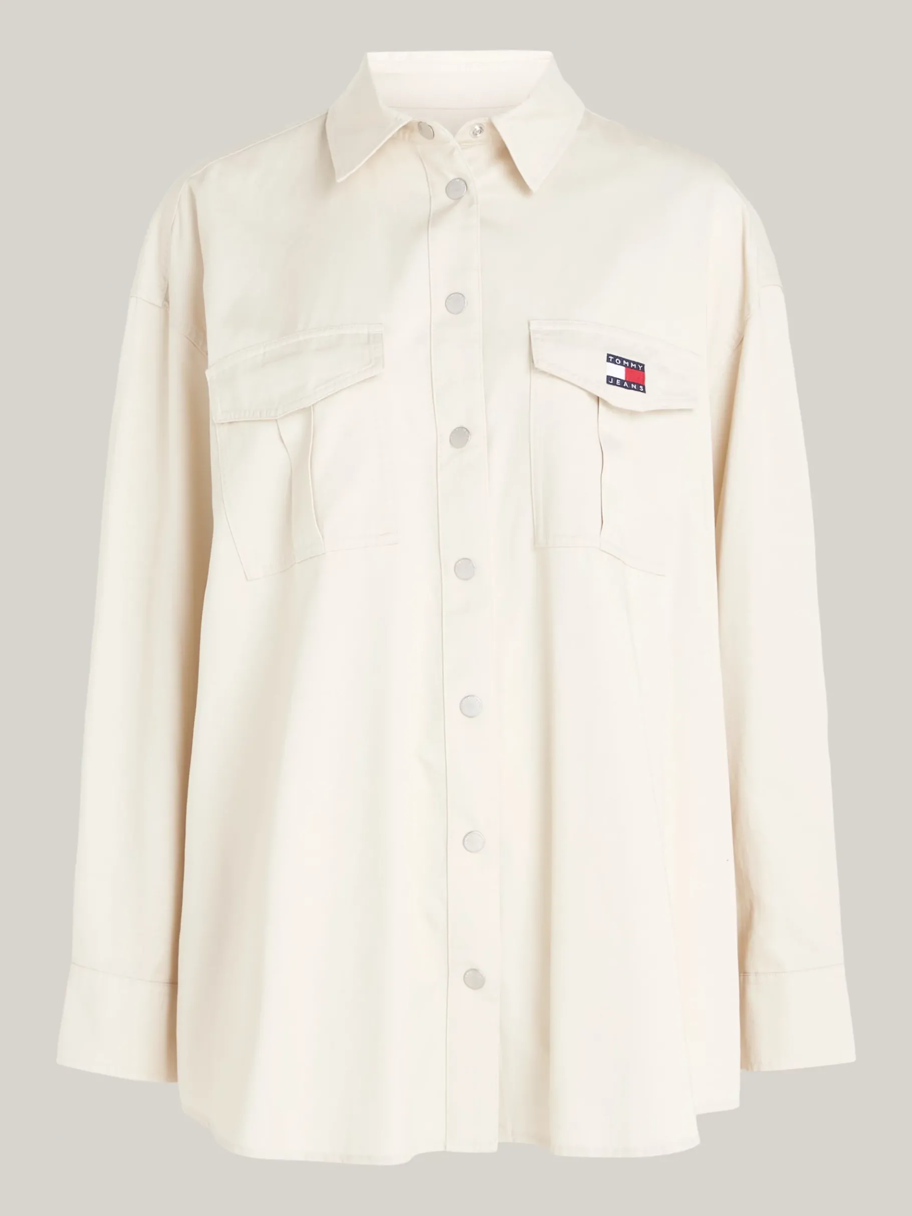 Tommy Hilfiger Oversized Fit Overshirt mit Cargo-Tasche NEWSPRINT Outlet