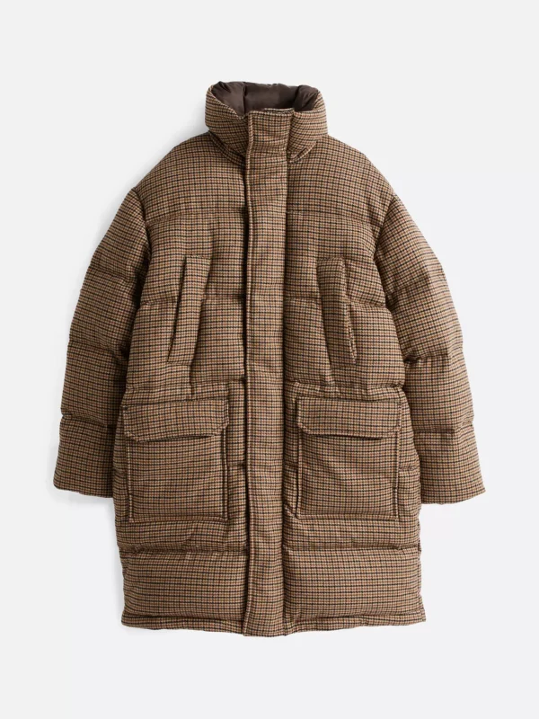 Tommy Hilfiger Oversized Fit Puffer-Jacke mit Kapuze BROWN Cheap