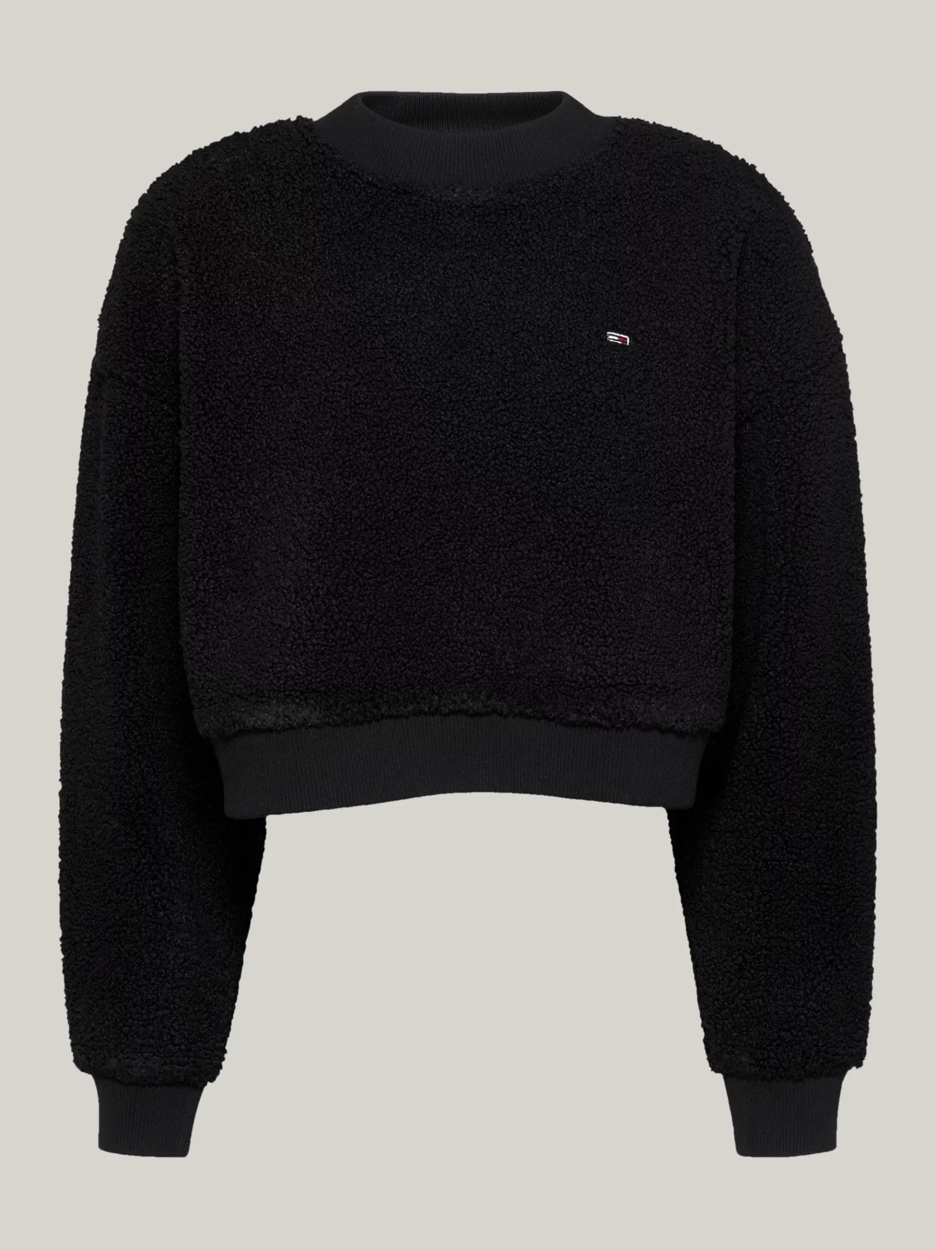 Tommy Hilfiger Oversized Fit Sweatshirt aus Teddy-Fleece BLACK Fashion