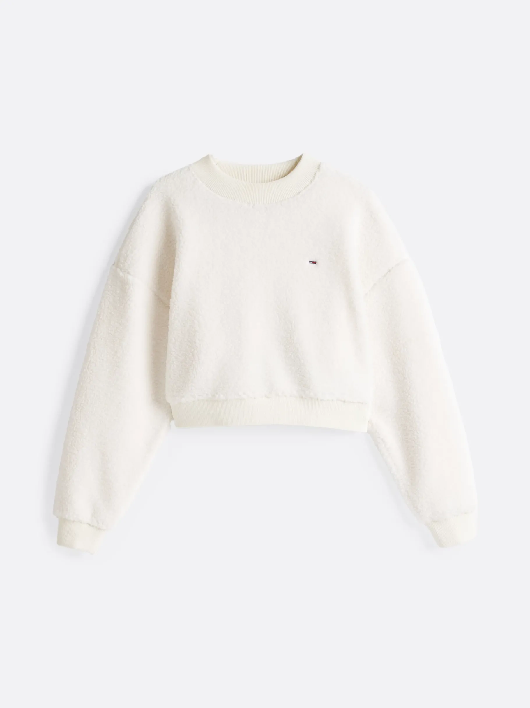 Tommy Hilfiger Oversized Fit Sweatshirt aus Teddy-Fleece ANCIENT WHITE Discount