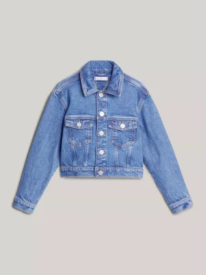 Tommy Hilfiger Oversized Fit Truckerjacke aus Denim MIDSALTPEPPER Clearance