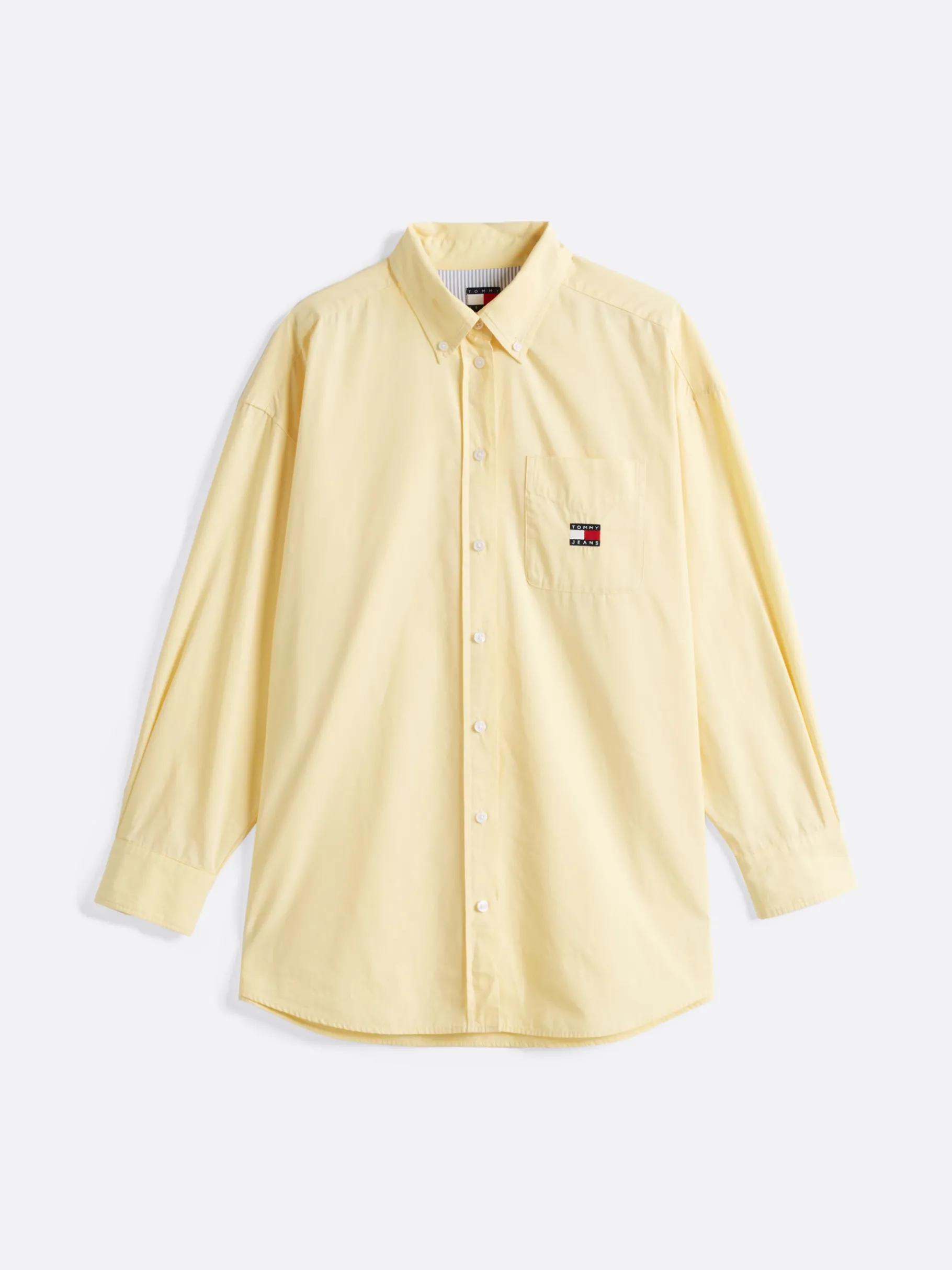 Tommy Hilfiger Ovesized Fit Popeline-Hemd CUSTARD CREAM Hot