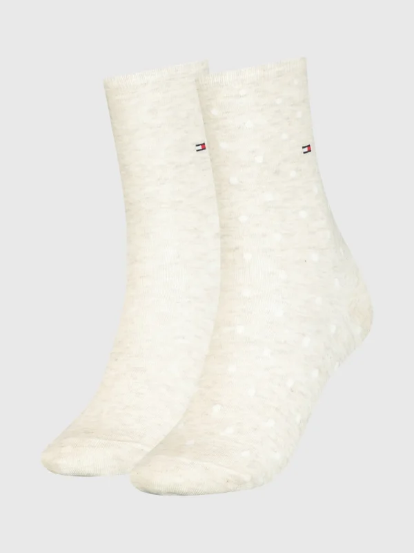 Tommy Hilfiger 1 Paar gepunktete Metallic-Socken LIGHT BEIGE MELANGE Cheap