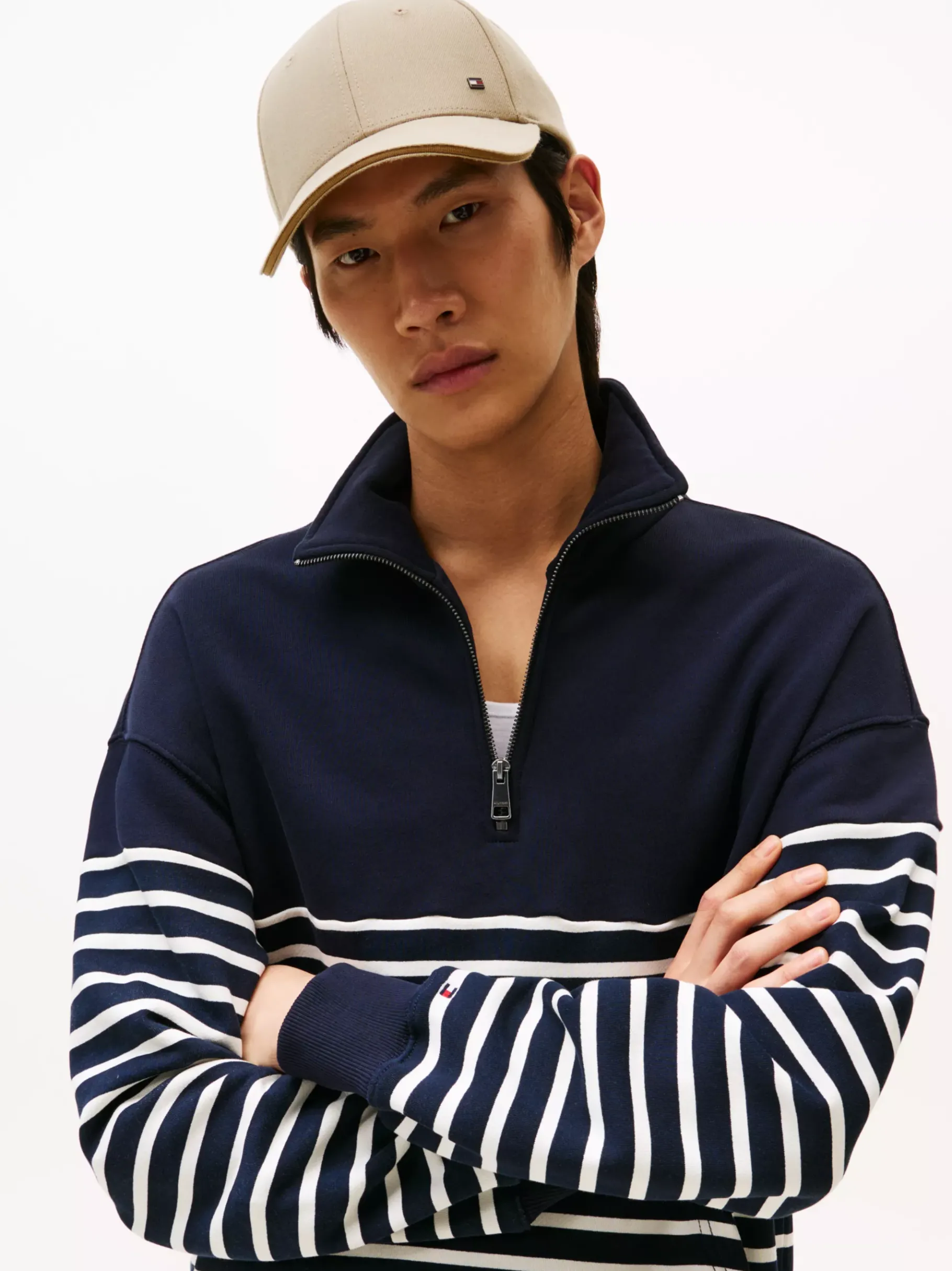 Tommy Hilfiger 6-Panel-Baseball-Cap aus Flanell SANDALWOOD New