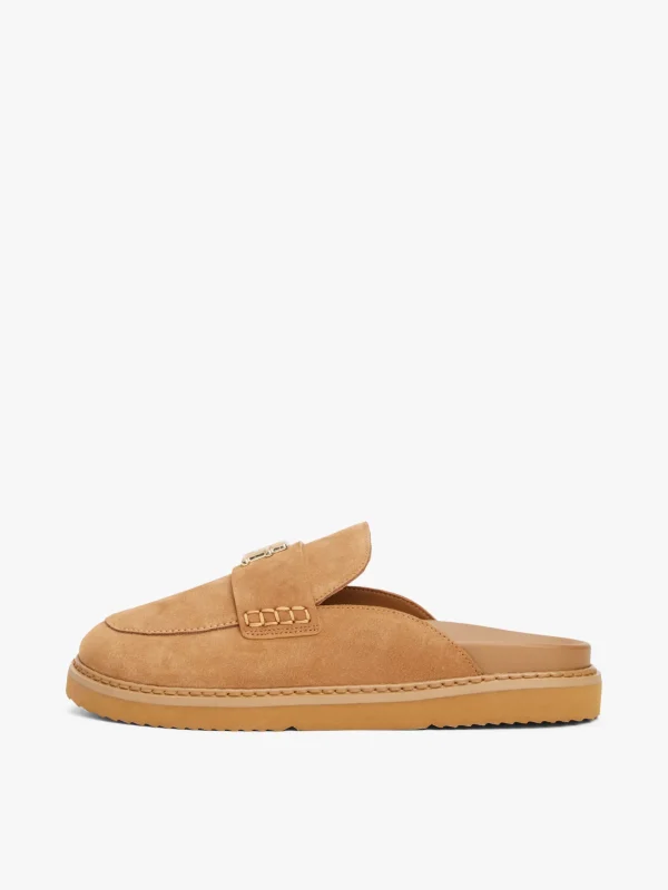 Tommy Hilfiger Pantolette aus Wildleder SUMMER COGNAC Sale