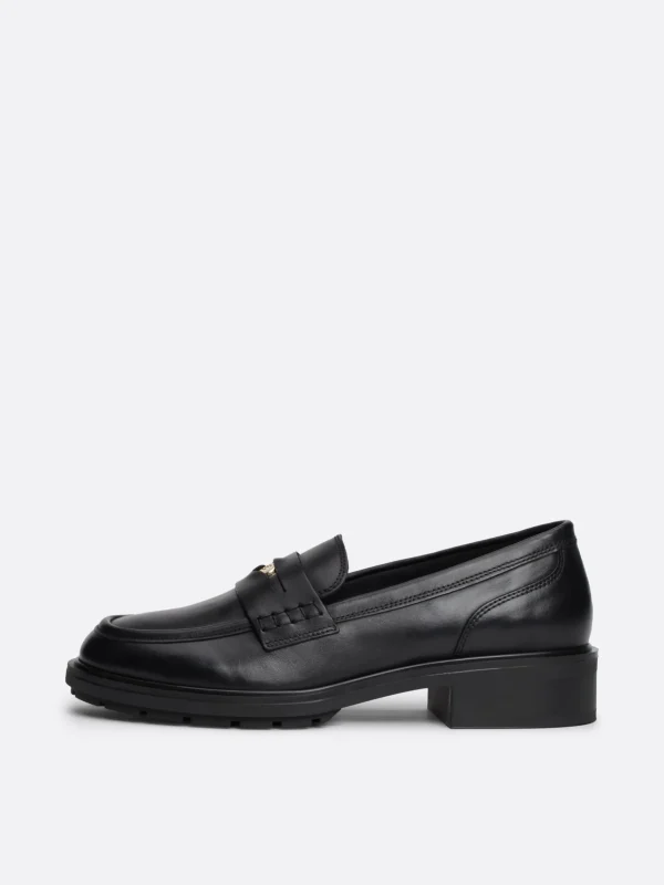 Tommy Hilfiger Penny Loafer aus Leder im Utility-Look BLACK Hot