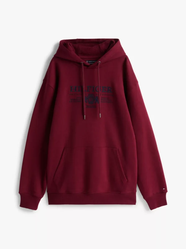 Tommy Hilfiger Plus Hoodie mit aufgesticktem Logo DEEP ROUGE Sale