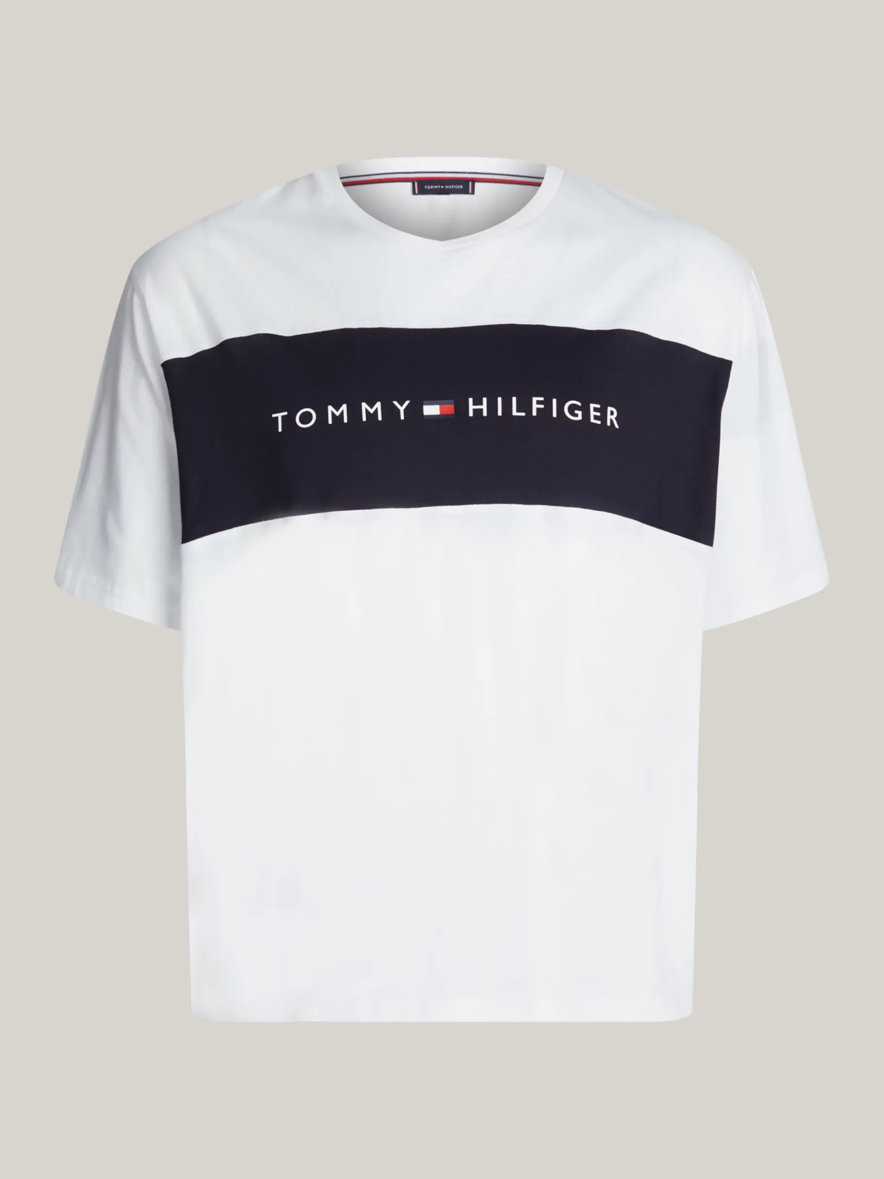 Tommy Hilfiger Plus Original Lounge-T-Shirt in Color Block WHITE Cheap