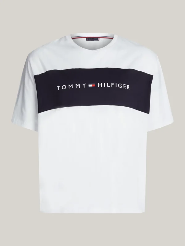 Tommy Hilfiger Plus Original Lounge-T-Shirt in Color Block WHITE Cheap