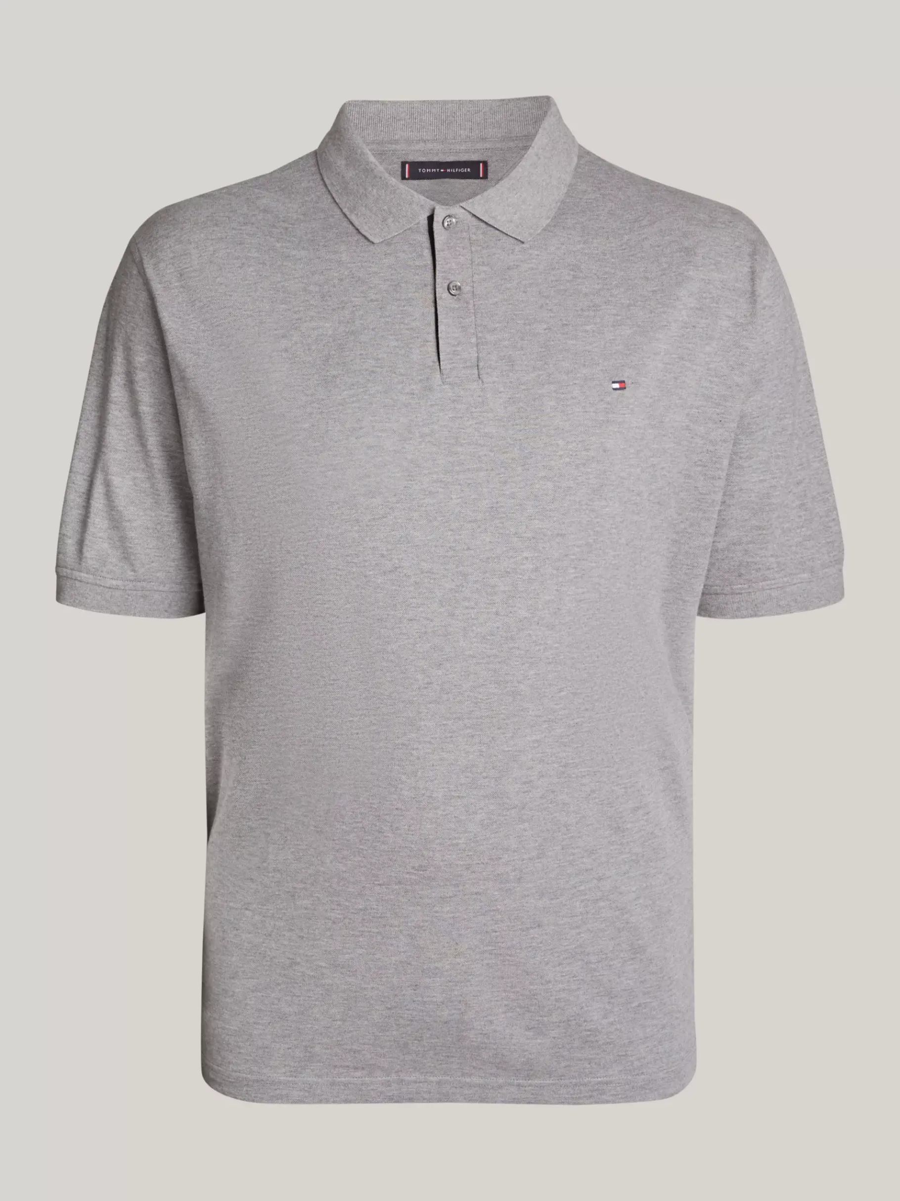 Tommy Hilfiger Plus Poloshirt mit Kontrast-Knopfleiste MEDIUM GREY HEATHER Discount
