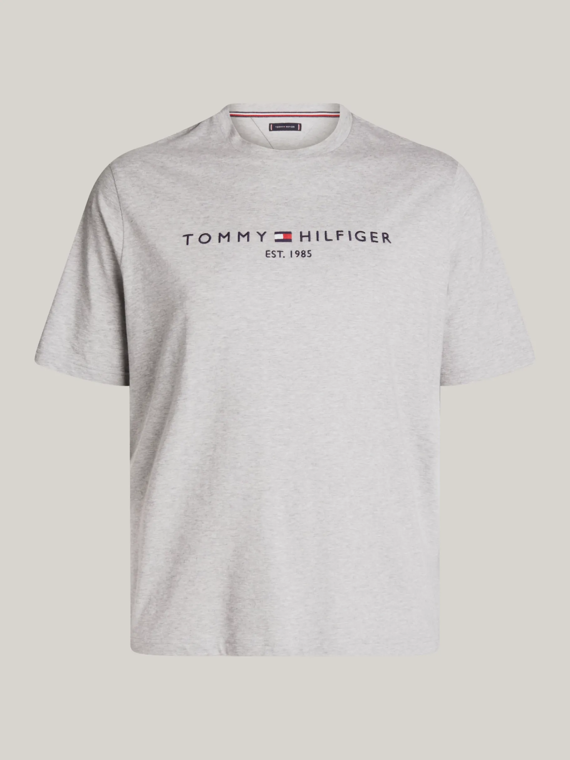Tommy Hilfiger Plus Slim Fit T-Shirt mit aufgesticktem Logo LIGHT GREY HEATHER Hot