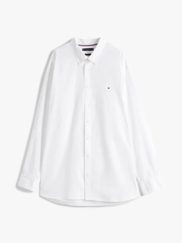 Tommy Hilfiger Plus TH Flex Regular Fit Popelinehemd WHITE Cheap