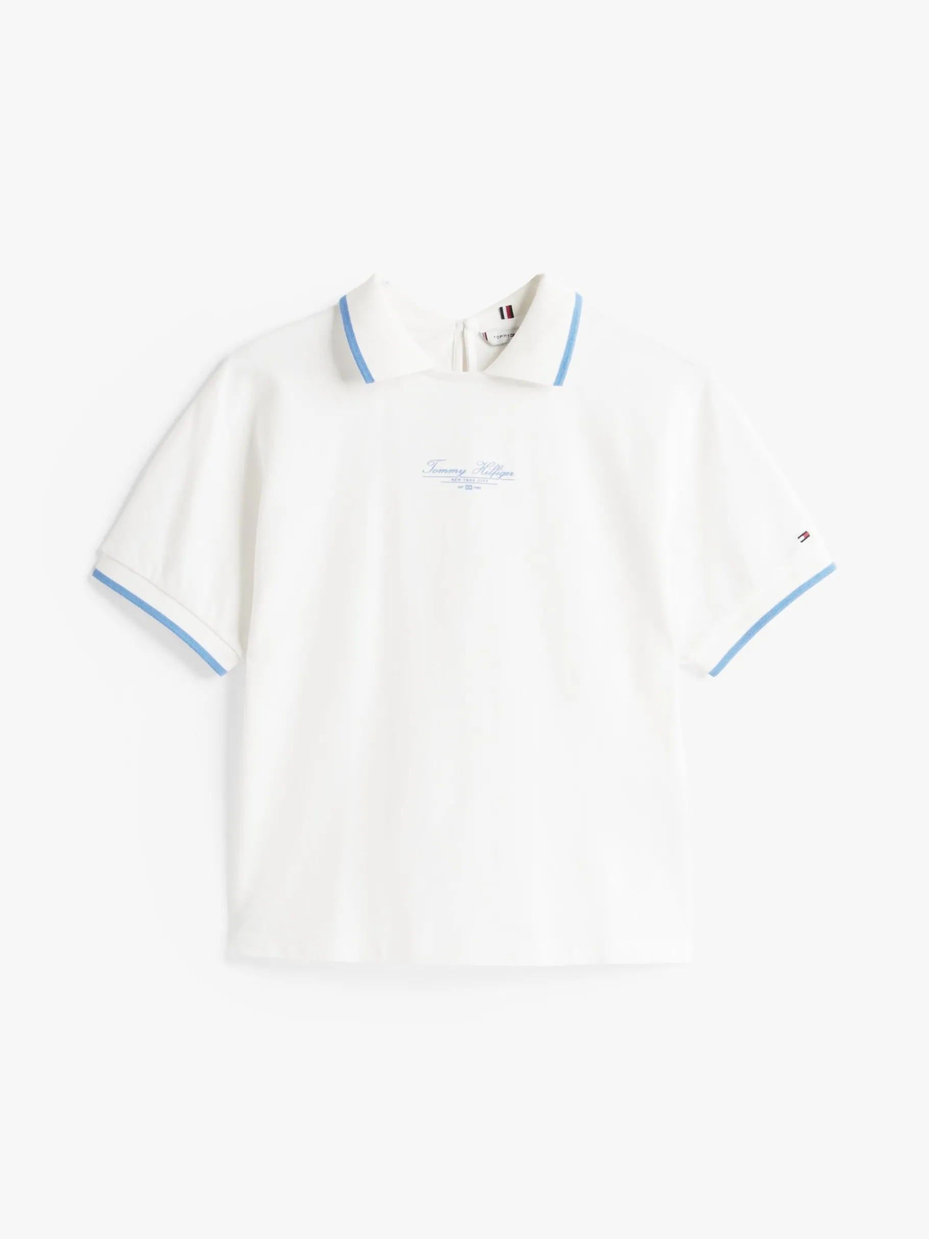 Tommy Hilfiger Polohemd mit Logo und Rundhalsausschnitt ECRU Shop