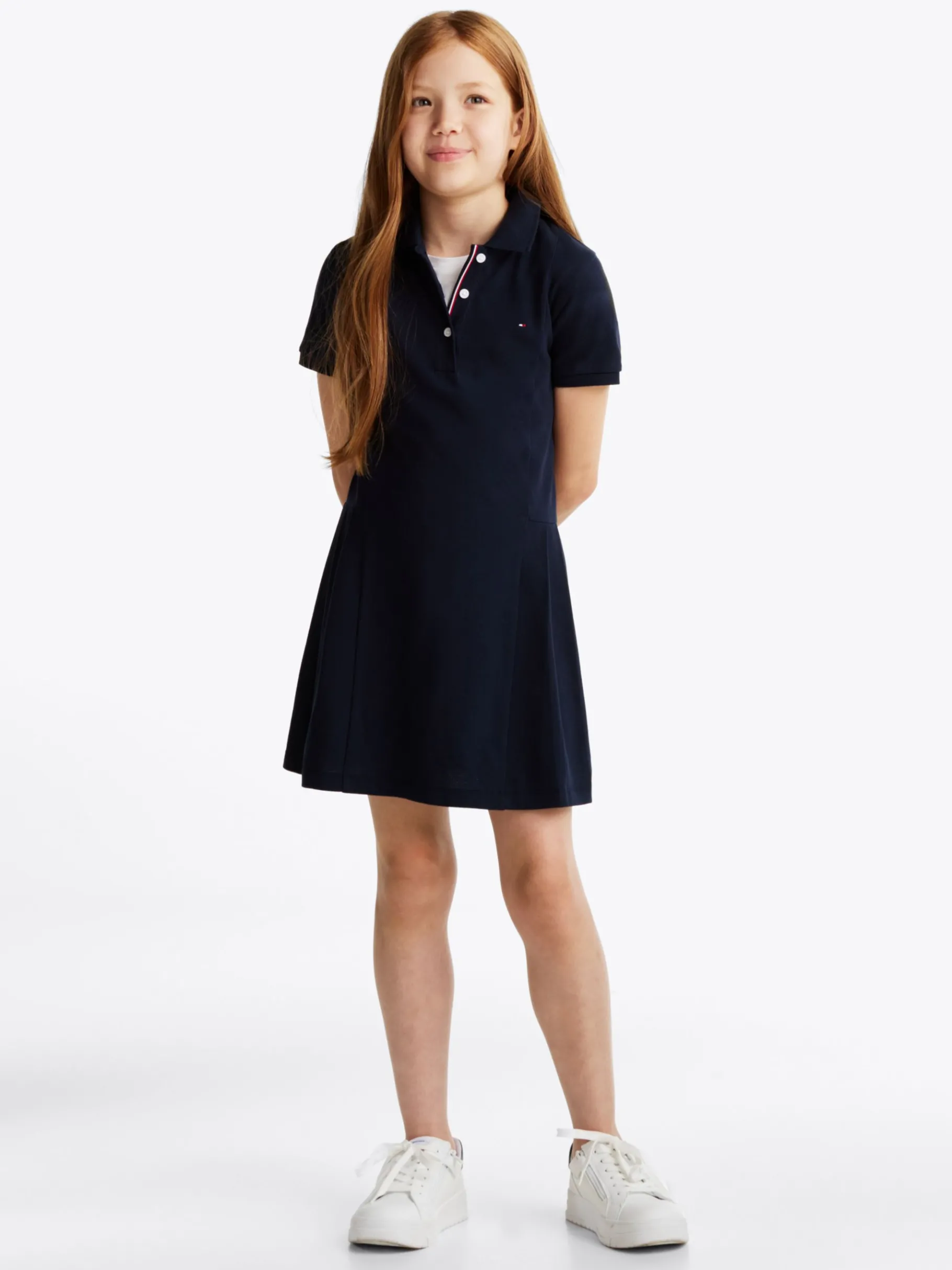 Tommy Hilfiger Polokleid mit Falten DARK NIGHT NAVY Fashion